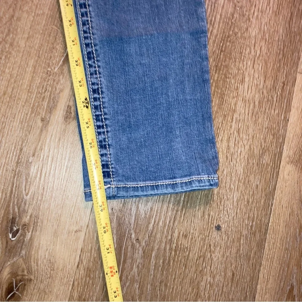 Women's Seven7 Est 1964 Distressed Blue Denim Slim Straight Jeans Size 31 | Y2K